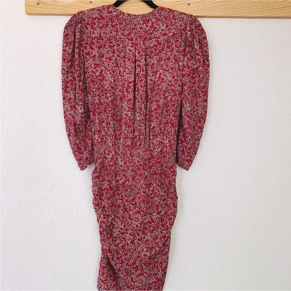 ba&sh Crystal Mini Dress in Cranberry Floral - Picture 15 of 16